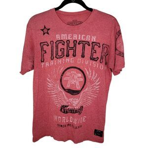 American fighter by Affliction Red Crewneck T-Shirt Medium